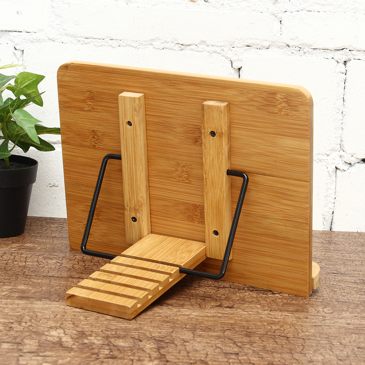 Portable Wooden Bookshelf Stand Bible Cookbook Music Book laptop Holder