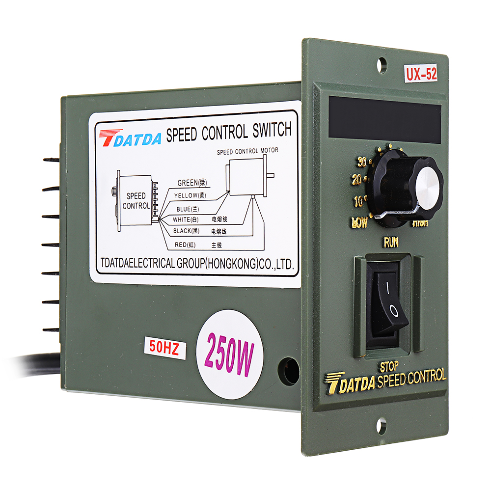 UX52 AC220V 50Hz 15W Digital Adjustable Stepless Motor Speed