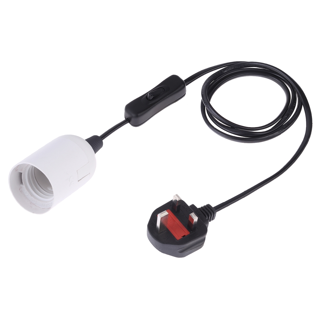 E27 Wire Cap Switch Lamp Holder Chandelier Power Socket with 1.5m