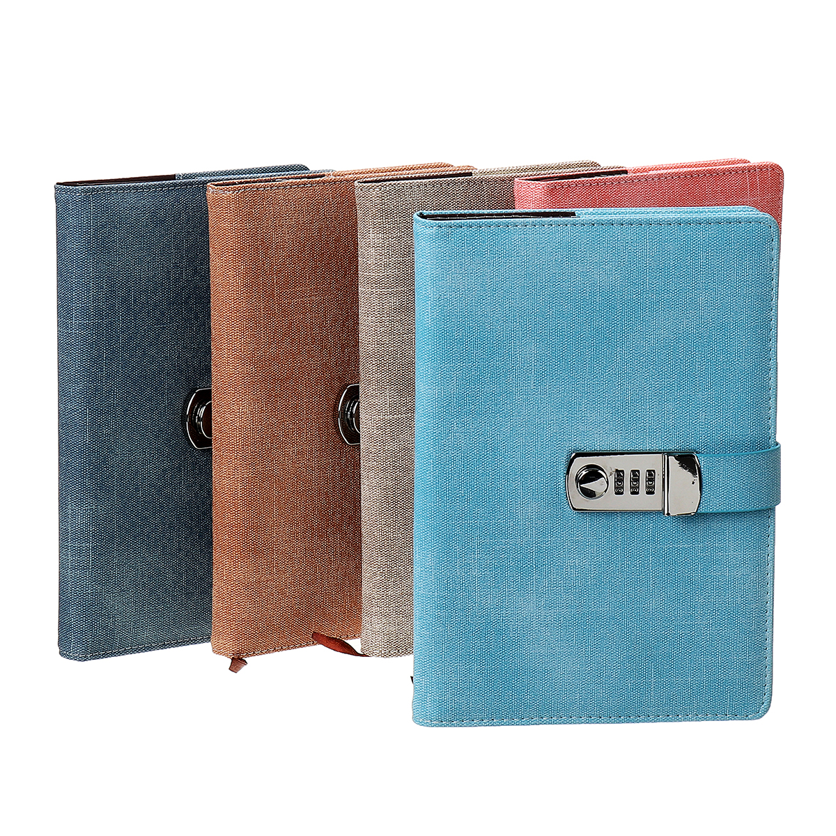 Lockable A5 Diary Notebook Combination Locking PU Journal Writing