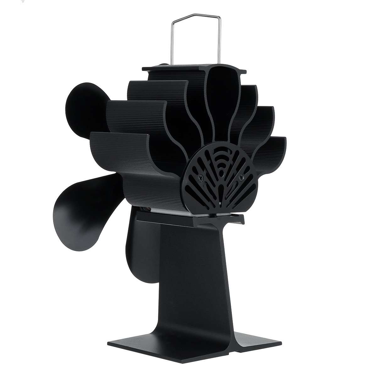 1500RPM 4/5 Blades Stove Fan Silent Fireplace Fire Heat Powered Saving