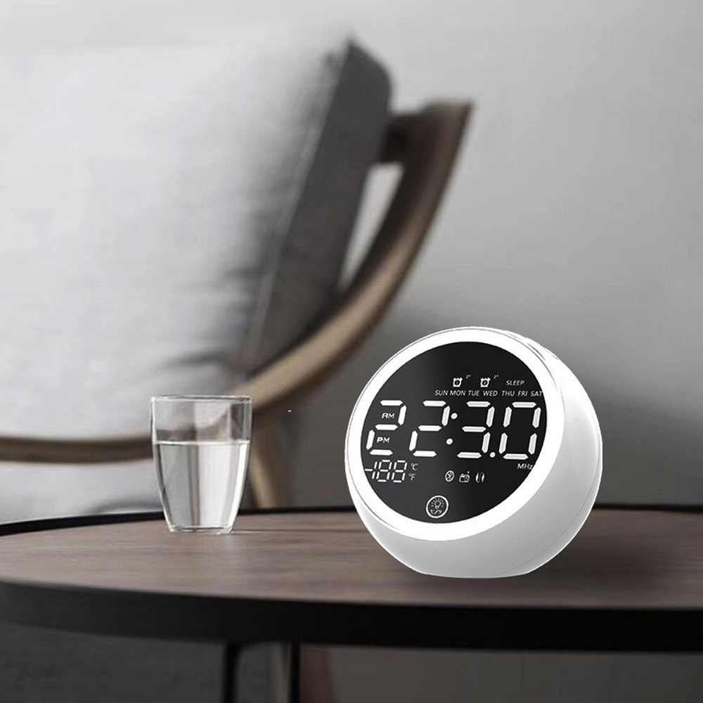 X10 Night Light Bluetooth5.0 Speaker Alarm Clock Radio Desktop Clock