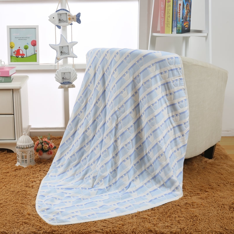 Baby 6Layer Cotton Gauze Quilt Children Towel Blanket, Size 115 x