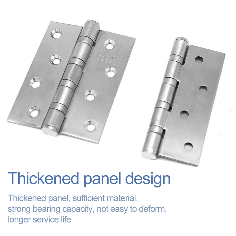 2 PCS Thick Stainless Steel Flat Hinges Home Door Hinge, Size