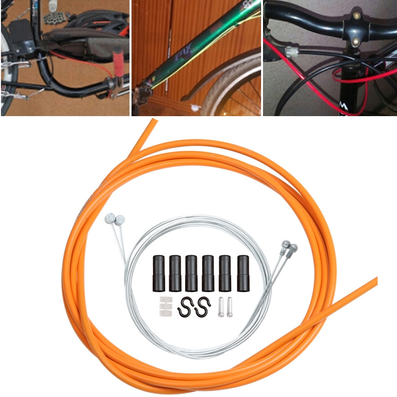 Universal Bicycle Brake Cable Tube Set (Orange)