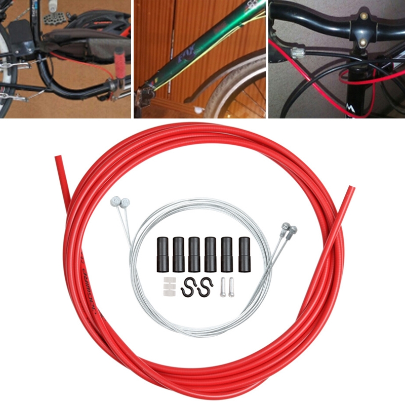 Universal Bicycle Brake Cable Tube Set (Red)