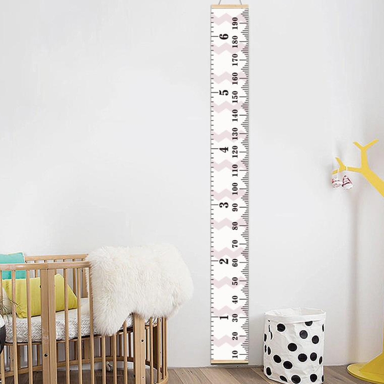 Wooden Wall Hanging Kids Growth Chart Height Measure Ruler