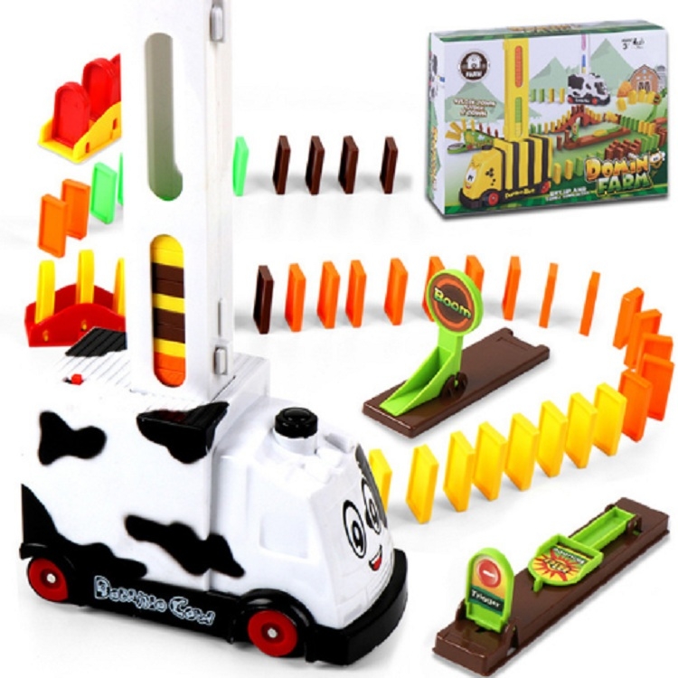 Puzzle Domino Car Electric Train With Sound And Light Music Automatic
