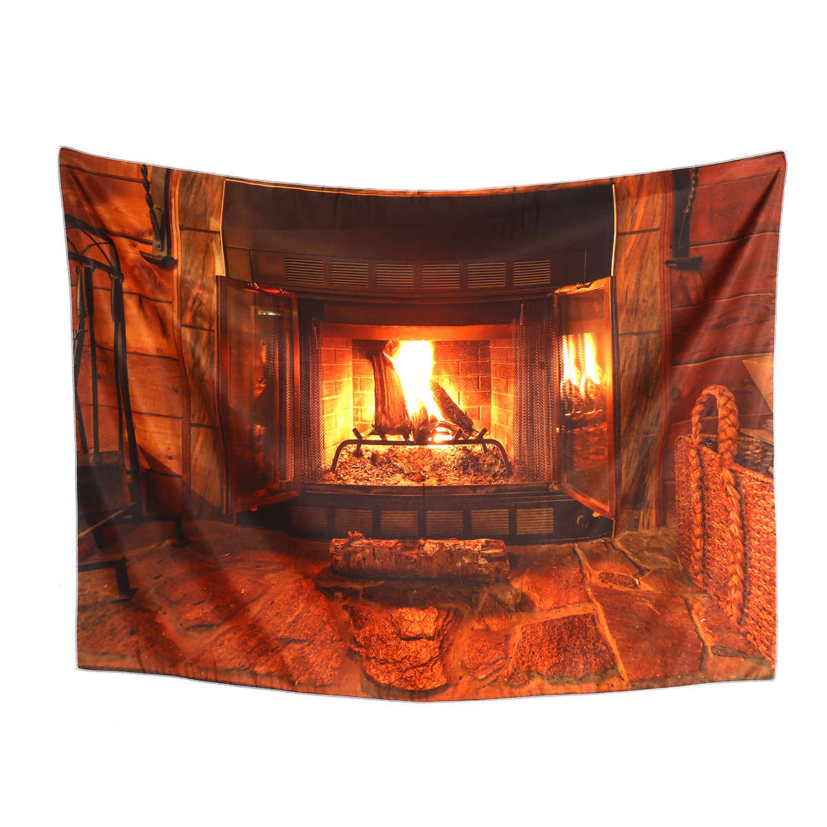 Polyester Wall Hanging Tapestry Art Home Decor Fireplace Pattern