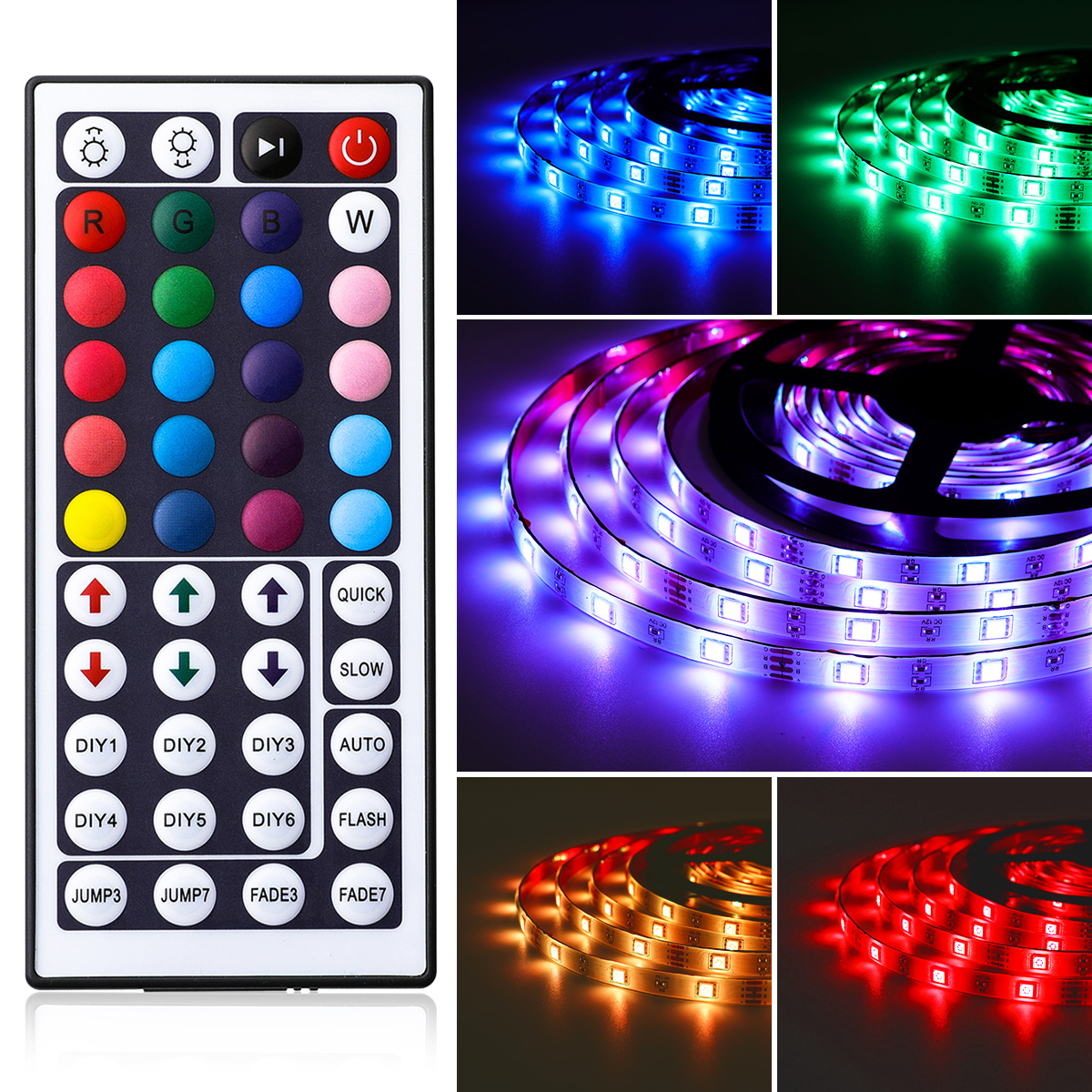 10M LED Strip Light Kit SMD5050 Waterproof RGB Flexible Lamp with 44