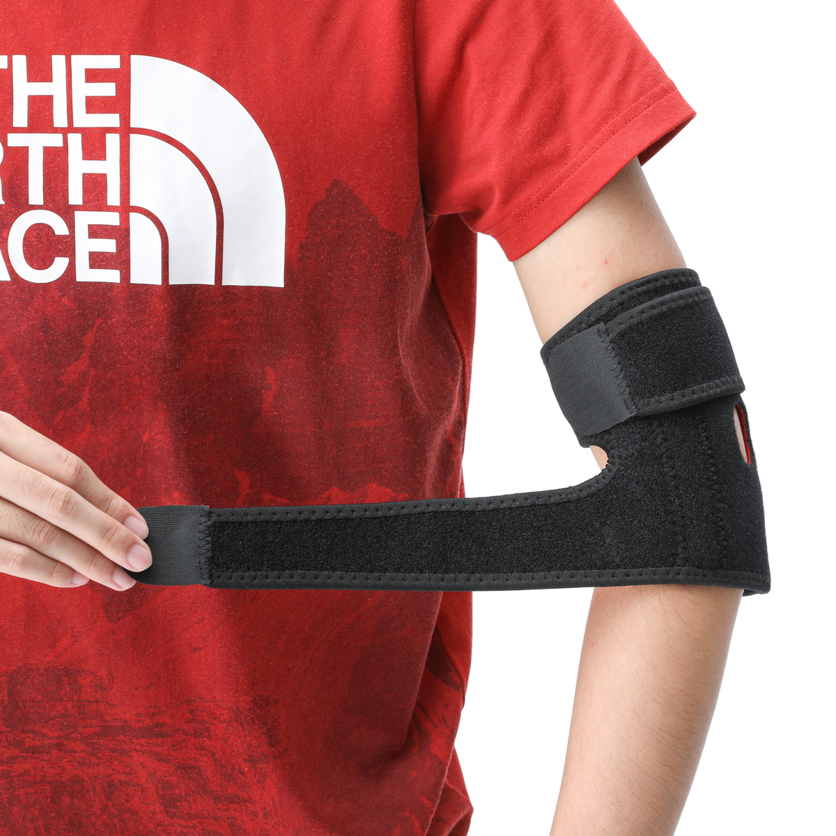 Adjustable Elbow Brace Breathable Neoprene Support with Dual-Spring
