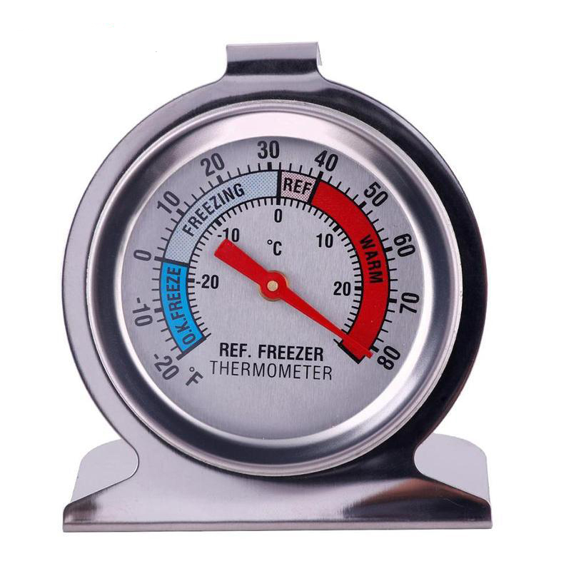 Refrigerator Freezer Thermometer Stainless Steel Dial Dail Type Fridge Temperature Warehouse