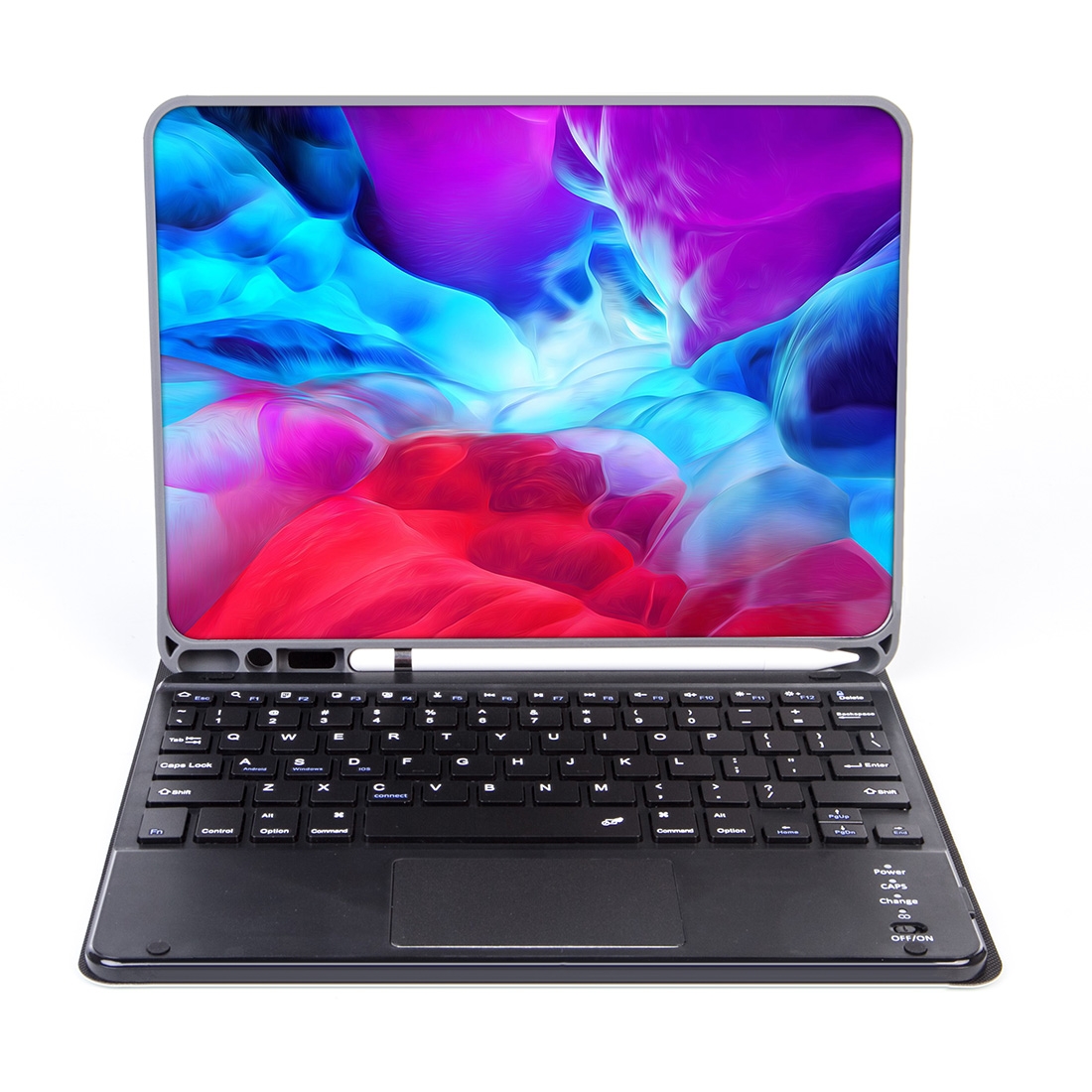 X11BC Skin Plain Texture Detachable Bluetooth Keyboard Case for iPad