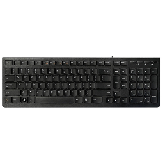 Lenovo K5819 Office Simple Ultrathin Wired Keyboard (Black)
