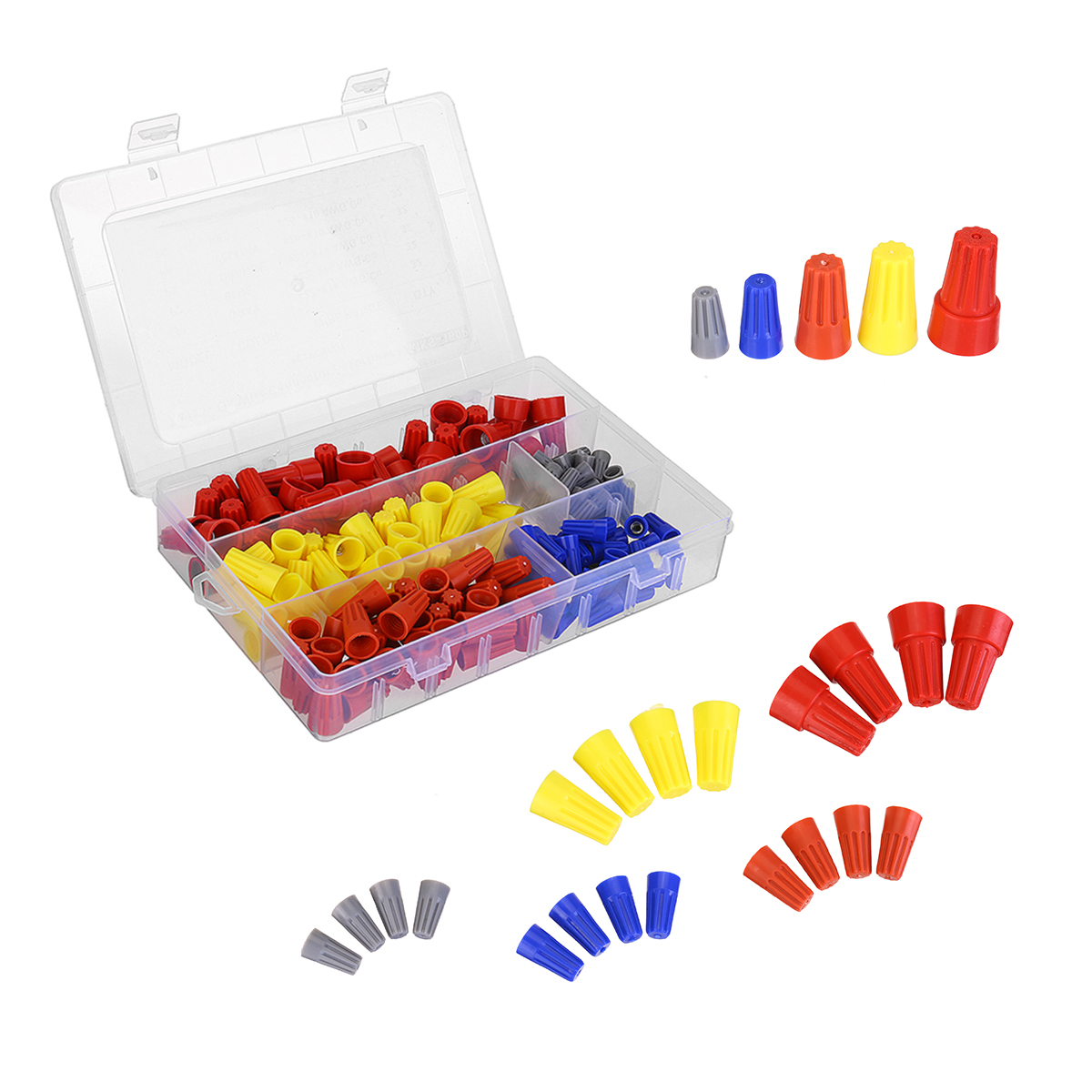 160PCS Electrical Wire Connectors Screw Terminals Cap Connection Assortment Caps Set