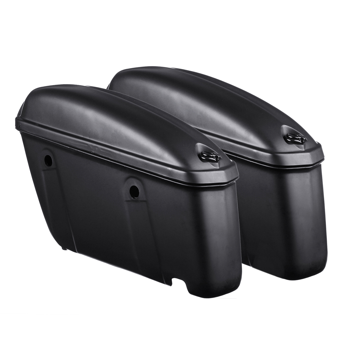 22L Pair Universal Motorcycle Hard Trunk Saddlebags Saddle Bags Side