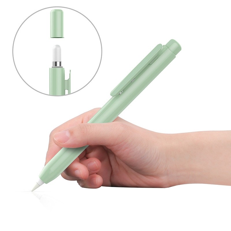 Automatic Retractable Stylus Pen Case For Apple Pencil 1 (Grass Green