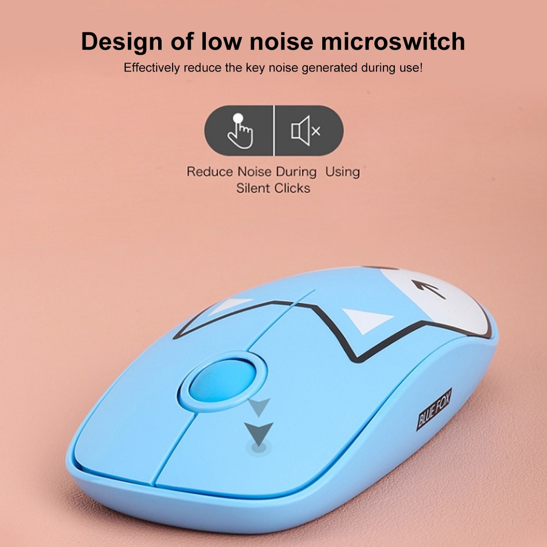 FOETOR E680 Purtable Office Wireless Mouse (Blue)