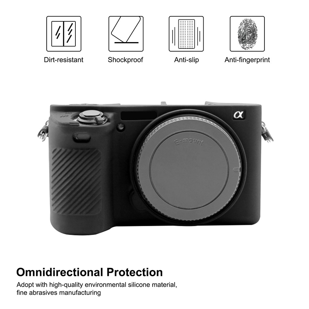 PULUZ Soft Silicone Protective Case for Sony ILCE6500 (Black