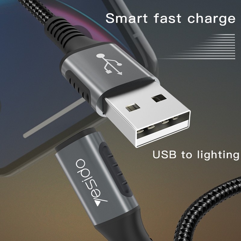 Yesido CA36 5A USB to 8 Pin Charging Cable, 1.2m