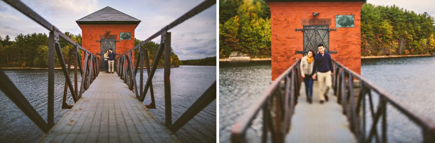 Creative fall engagement portraits