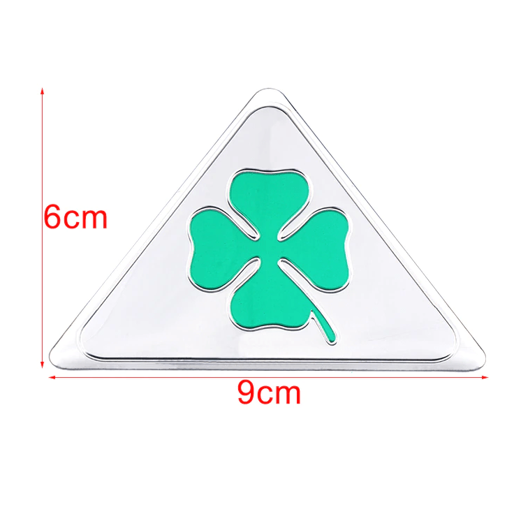 Emblemat koniczynka quadrifoglio verde komplet ALFADESIGN ALFA