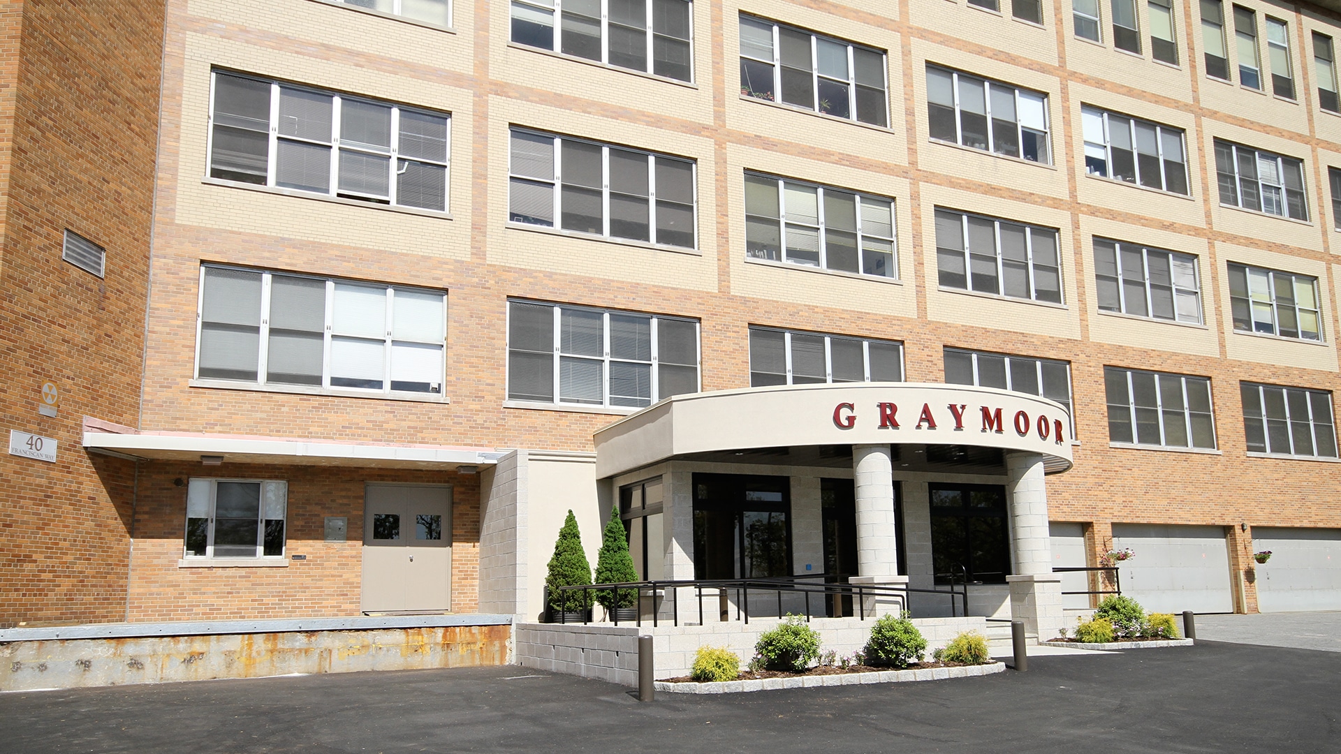 Entrance at Graymoor Friary, Garrison, NY Alfandre Architecture