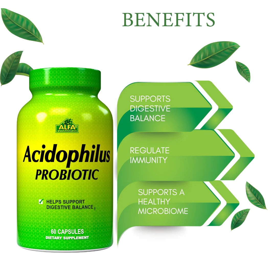 Acidophilus Probiotics 300mg Alfa Vitamins Store