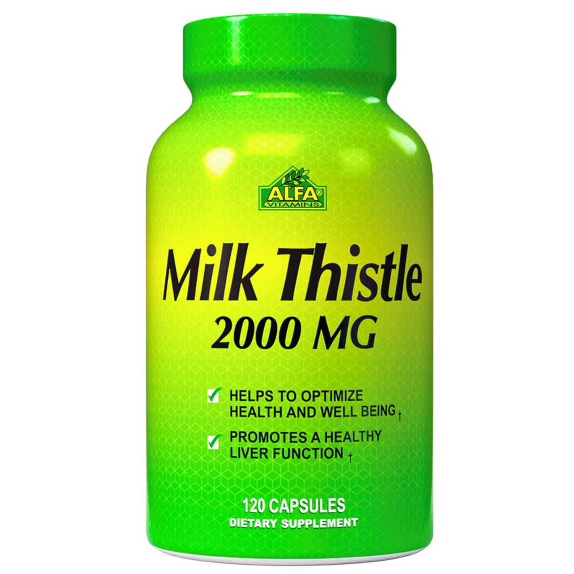 Milk Thistle2000mg 120caps Alfa Vitamins Store