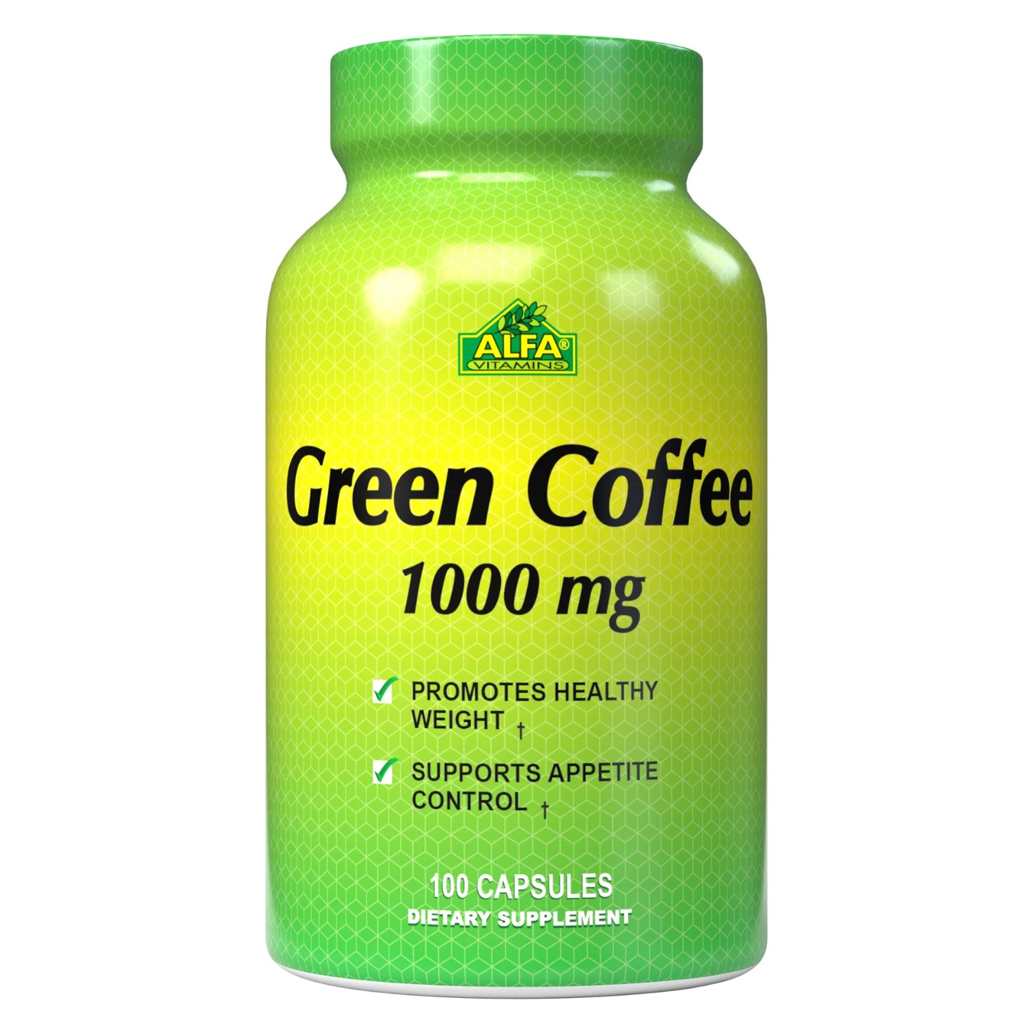Green Coffee 500 MG 100 Capsules Alfa Vitamins Store