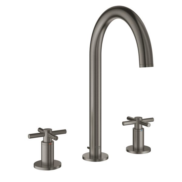 Atrio 3 Hole Basin Mixer, Cross Handles, with popup Atrio 3 Hole Basin Mixer, Cross Handles, with popup