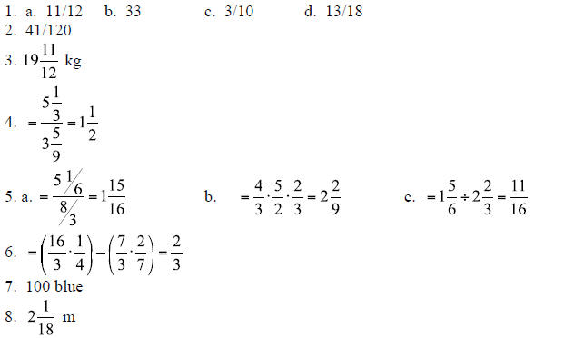 Basic operations with fractions and mixed numbers Algebra Helper