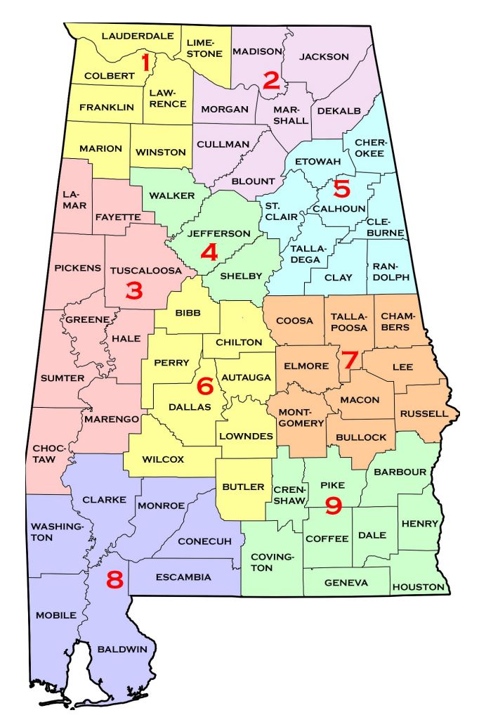 District Map Alabama Genealogical Society