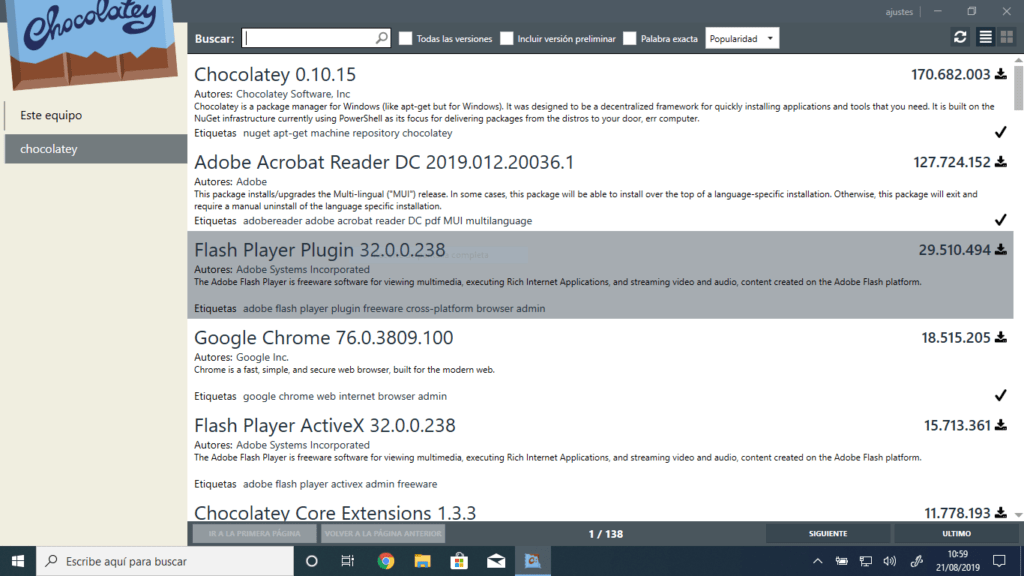 Instalar tuxboot en Windows 10 mediante Chocolatey GUI Algo de Linux