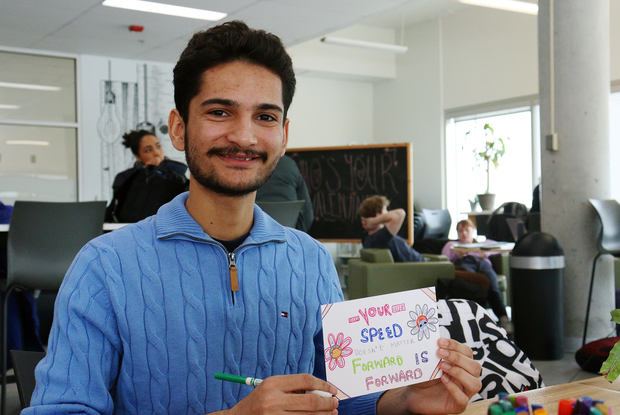 Volunteer Centre makes kindness cards to encourage students during exam