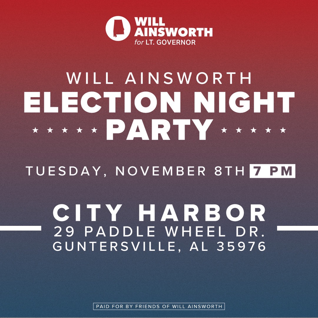 Will Ainsworth for Lt. Governor Election Night Watch Party Alabama