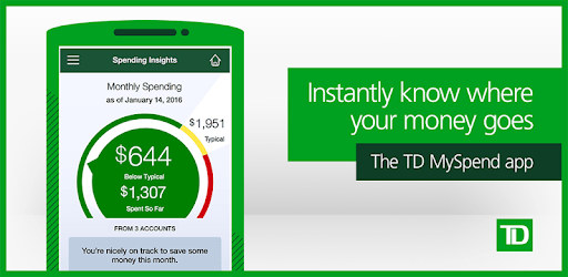 TD Bank’s MySpend app allows users to track their spending habits is powered by Moven