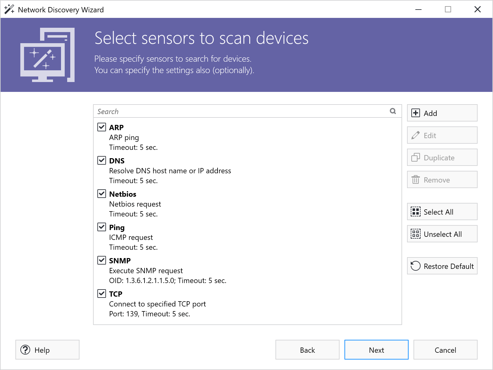 Algorius Net Viewer Manual Network Discovery Wizard
