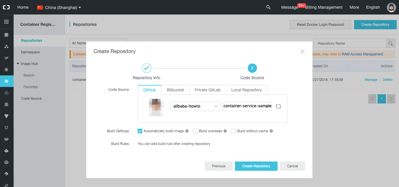 container registry repository