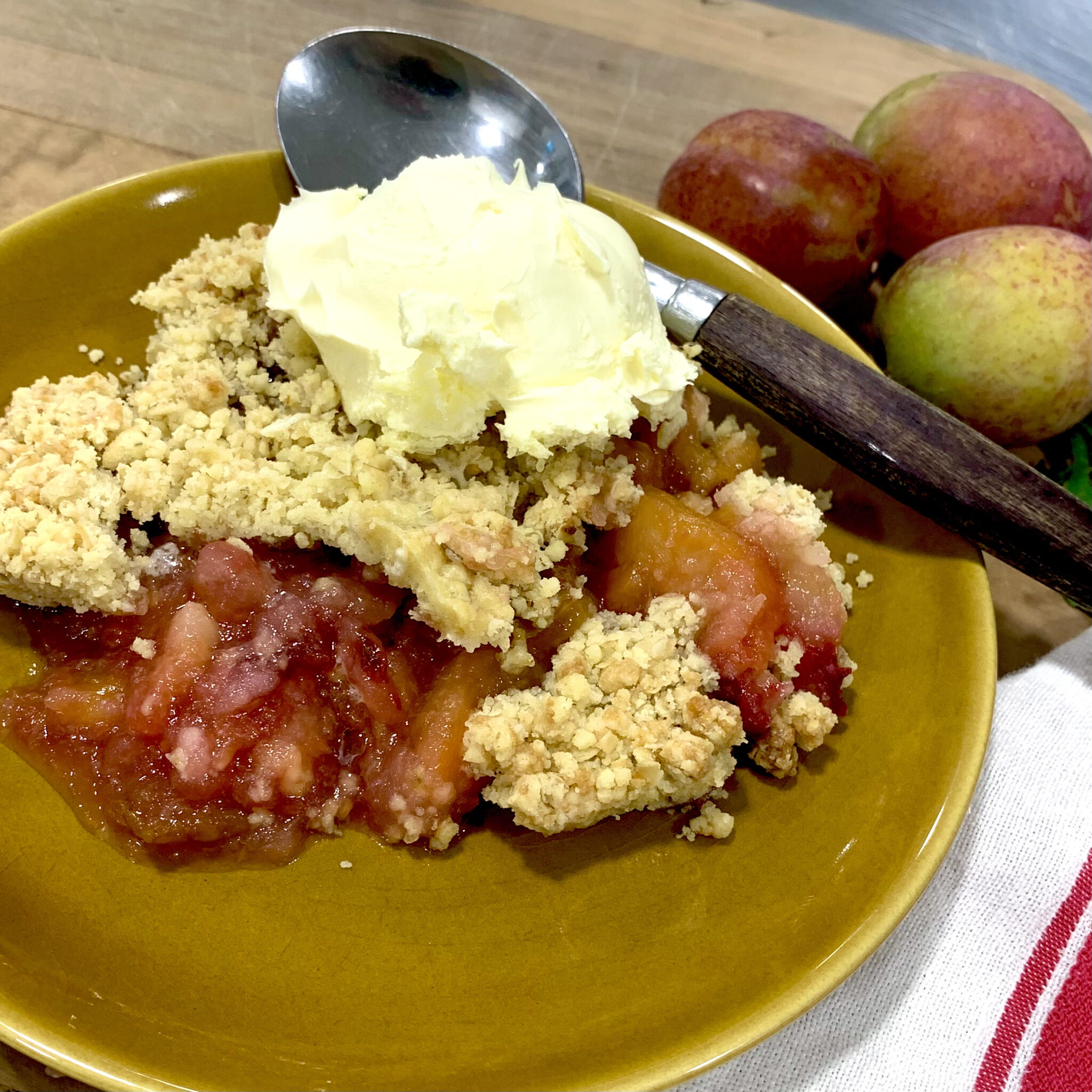 Plum and Apple Crumble Ali Bilton Cooks