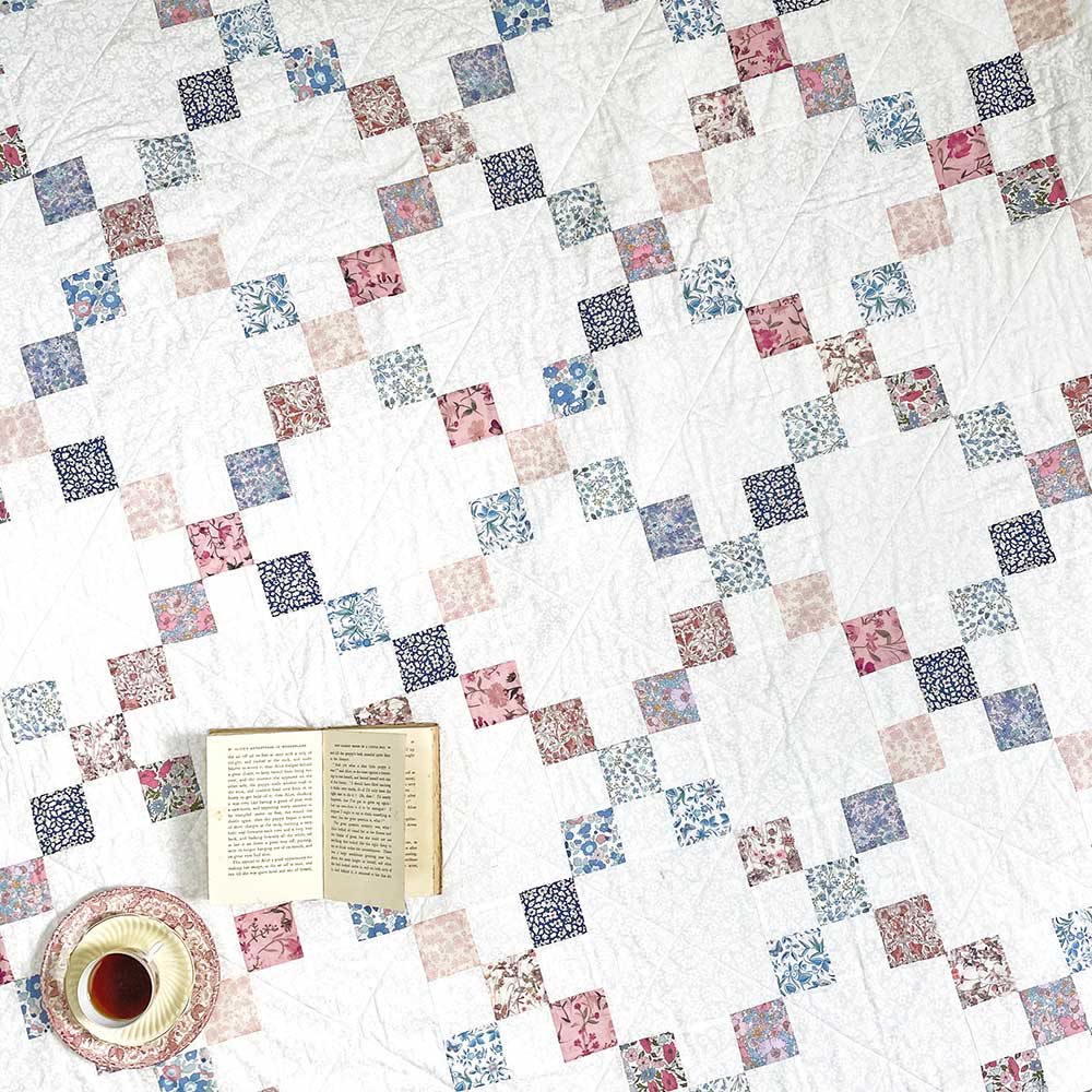 Liberty Simple Irish Chain Quilt Alice Caroline Liberty fabric