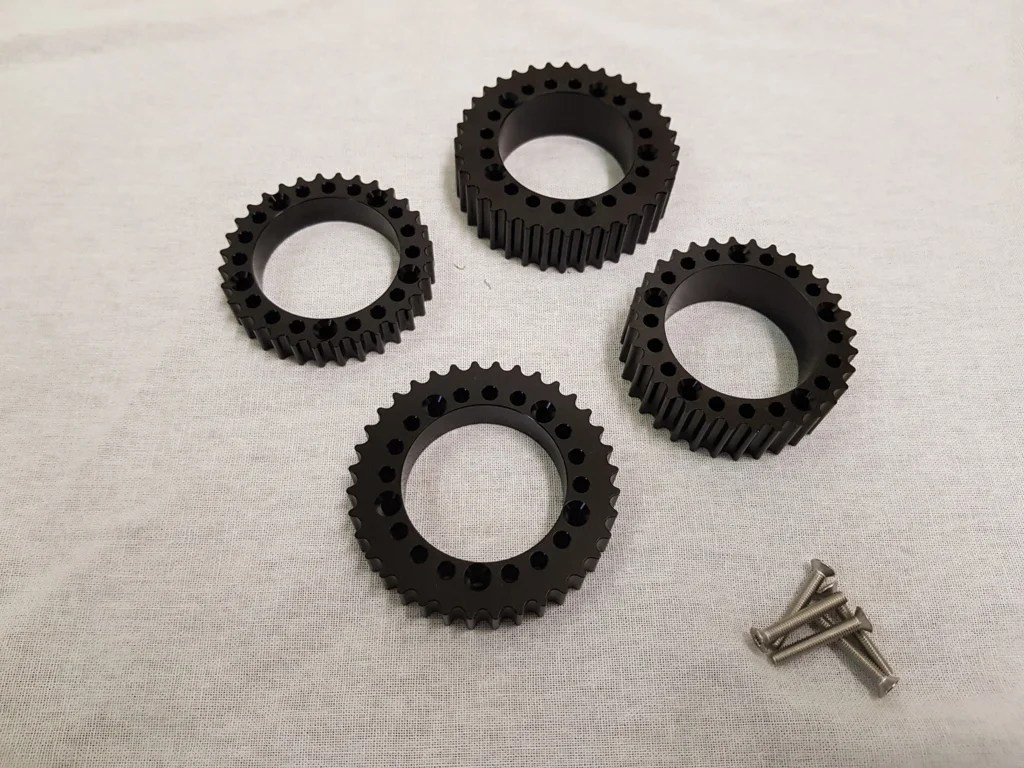 HTD5 HUB drive pulley Black anodised