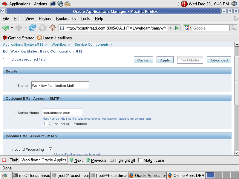 Workflow Notification Mailer Setup in Oracle Apps R12 POiSON WORLD