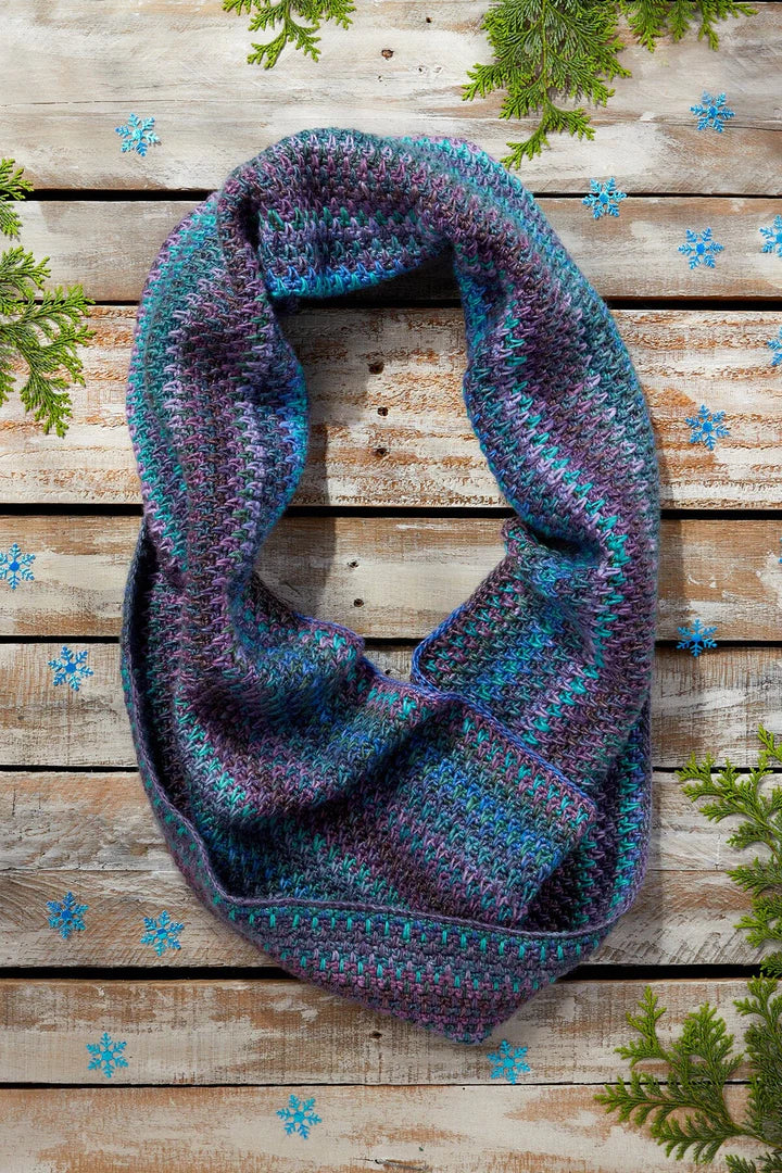 Milky Way Crochet Cowl Kit with Colorburst Yarn ALikelyYarn