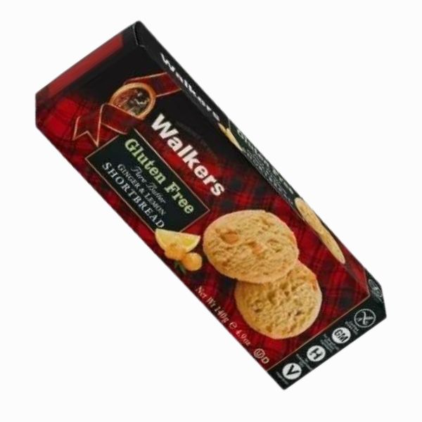 Walkers Gluten Free Ginger & Lemon 6 x 4.9 oz Aliments Inc.