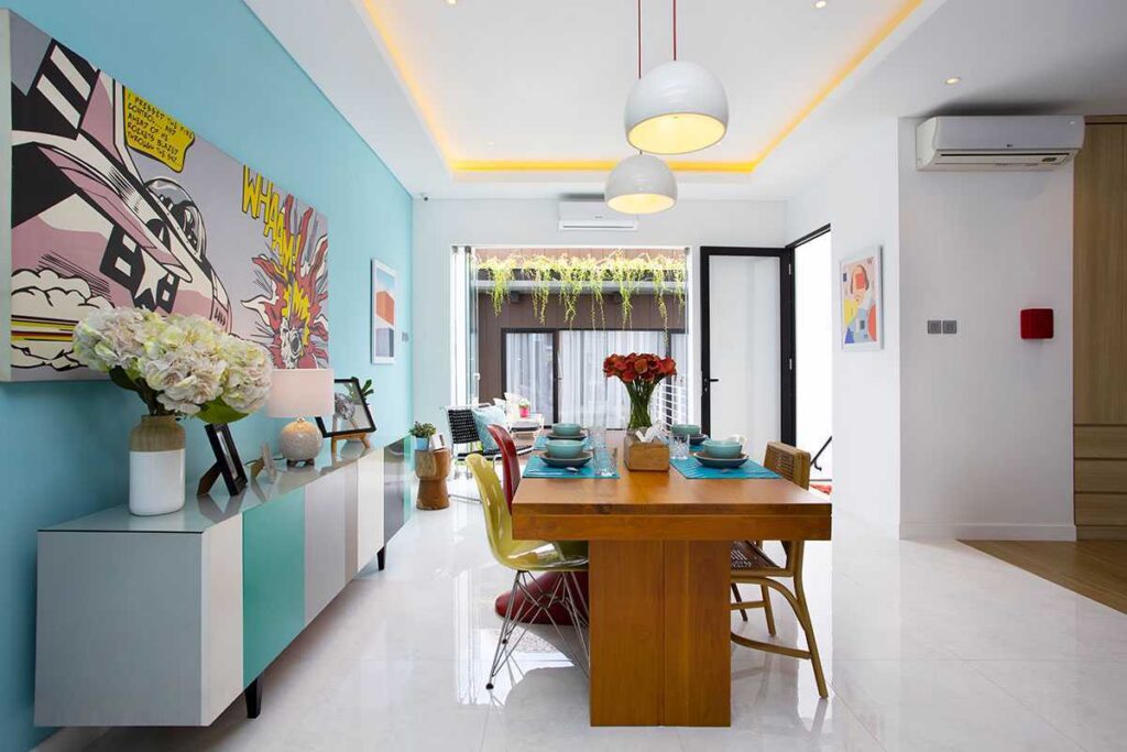 Desain Rumah Eklektik dengan Sentuhan WarnaWarni yang Berani Alindra