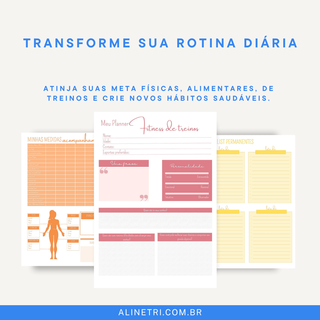 1º Planner Fitness Uma Rotina mais saudável em formato PDF