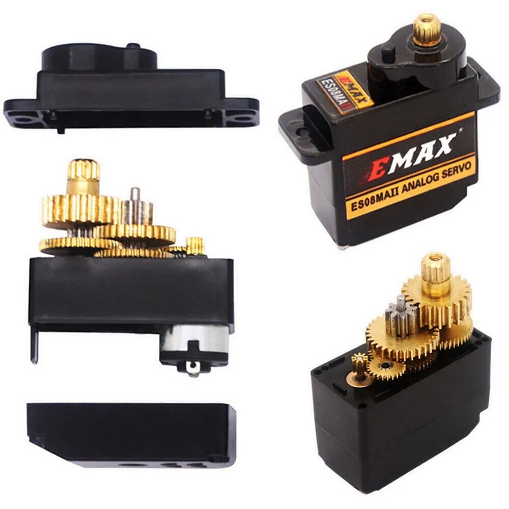 2 pc Emax ES08MA II Servo 12g 15T Metal Gear Analog Servo for RC Car