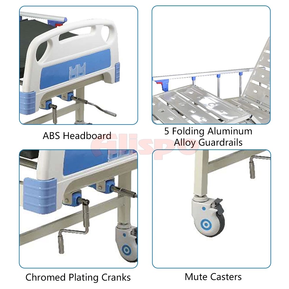 Hospital Bed Medical with Silent Wheels Alispo International
