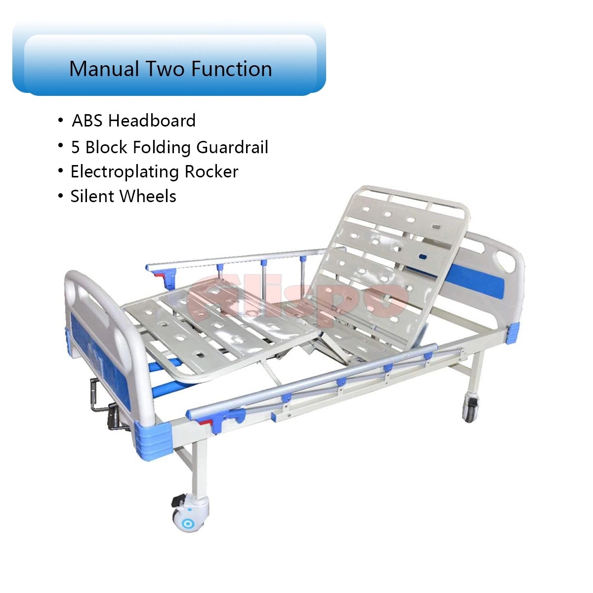 Hospital Bed Medical with Silent Wheels Alispo International